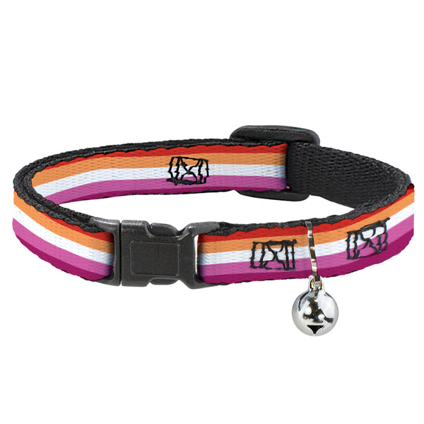 Purse Strap - Flag Lesbian Five Stripe Oranges White Pinks