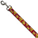 Dog Leash - Pizza Man Plaid Red Dog Leashes Buckle-Down   