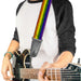Guitar Strap - Rainbow Stripe Painted Guitar Straps Buckle-Down   