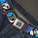 BD Wings Logo CLOSE-UP Full Color Black Silver Seatbelt Belt - Pandas & Rainbows w/Stars Webbing Seatbelt Belts Buckle-Down   