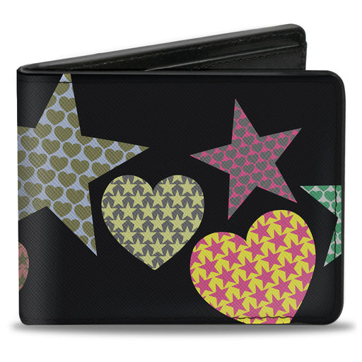 Bi-Fold Wallet - Stars-In Hearts-In Stars Black Multi Bi-Fold Wallets Buckle-Down   