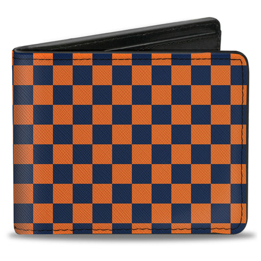 Bi-Fold Wallet - Checker Orange Blue Bi-Fold Wallets Buckle-Down   