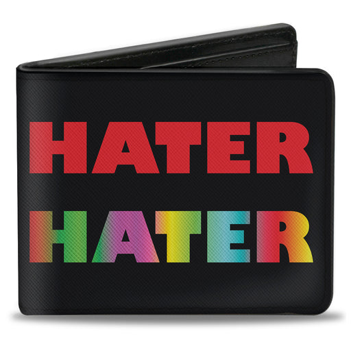 Bi-Fold Wallet - HATER Black Red Rainbow Fade Bi-Fold Wallets Buckle-Down   