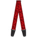 Guitar Strap - Zebra 2 Red Guitar Straps Buckle-Down   