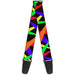 Guitar Strap - Spotlight Black Multi Neon Guitar Straps Buckle-Down   