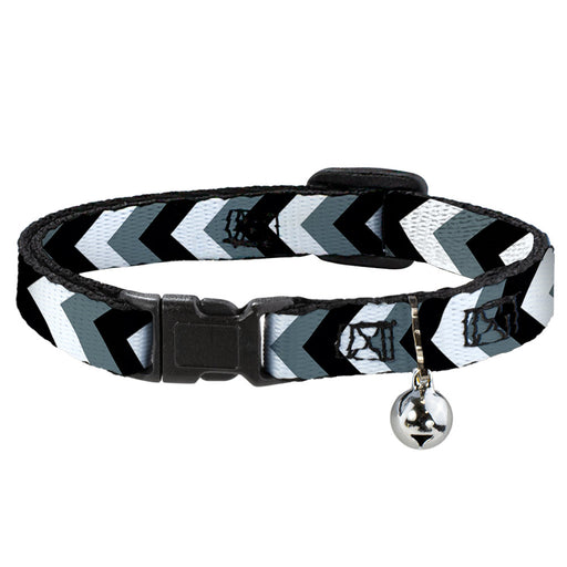 Cat Collar Breakaway - Chevron White Gray Black Breakaway Cat Collars Buckle-Down   