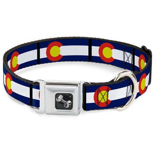 Dog Bone Seatbelt Buckle Collar - Colorado Flags Seatbelt Buckle Collars Buckle-Down   