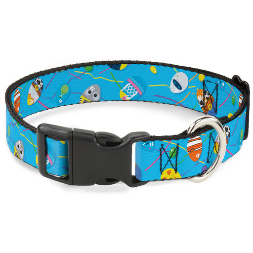 Plastic Clip Collar - Pixar Holiday Collection Easter Egg Characters Scattered Blue Plastic Clip Collars Disney   