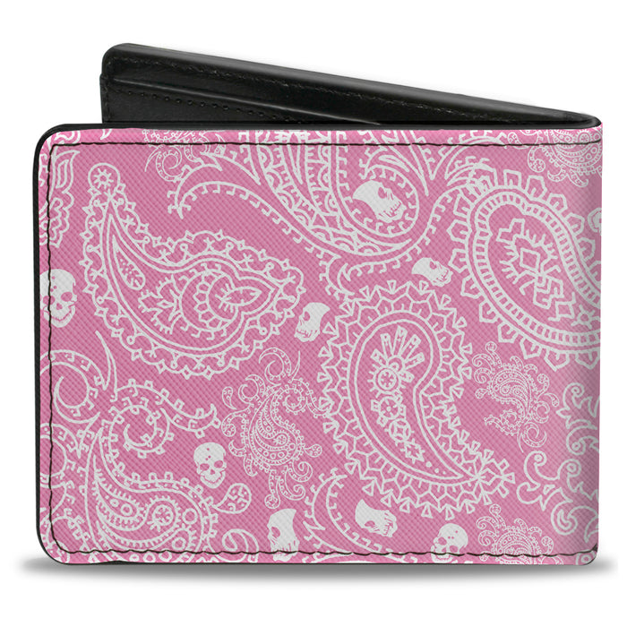 Bi-Fold Wallet - Bandana Skulls Pink White Bi-Fold Wallets Buckle-Down   