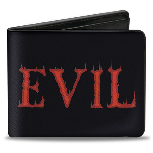 Bi-Fold Wallet - Evil Flaming Black Red Bi-Fold Wallets Buckle-Down   