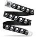 BD Wings Logo CLOSE-UP Full Color Black Silver Seatbelt Belt - Panda Skulls Webbing Seatbelt Belts Buckle-Down   