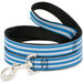 Dog Leash - Triple Stripe White/Blue Dog Leashes Buckle-Down   