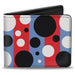 Bi-Fold Wallet - Dot Blocks Blue Red Black White Bi-Fold Wallets Buckle-Down   