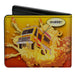 MARVEL DEADPOOL Bi-Fold Wallet - Deadpool DEADPOOL'S CHIMICHANGAS Flaming Logo + Flaming Food Truck Reds Yellows Bi-Fold Wallets Marvel Comics   