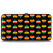 Hinged Wallet - Rainbow Hearts Flip Black Multi Color Hinged Wallets Buckle-Down   
