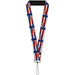 Lanyard - 1.0" - Hawaii Flags Weathered Blue Red White Lanyards Buckle-Down   