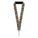 Lanyard - 1.0" - Monarch Butterfly Scattered Checker Black White Lanyards Buckle-Down   