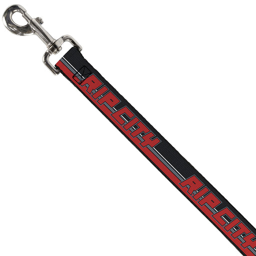 Dog Leash - RIP CITY/Stripe/Mesh Black/Gray/Red Dog Leashes Buckle-Down   