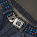 BD Wings Logo CLOSE-UP Full Color Black Silver Seatbelt Belt - Whales Navy/Green/Blue/Red Webbing Seatbelt Belts Buckle-Down   