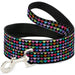 Dog Leash - Mini Hearts Black/Multi Color Dog Leashes Buckle-Down   