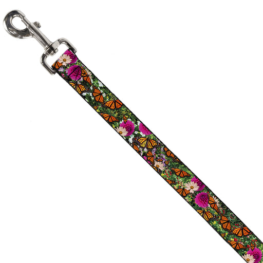 Dog Leash - Vivid Monarch Butterfly Garden Dog Leashes Buckle-Down   