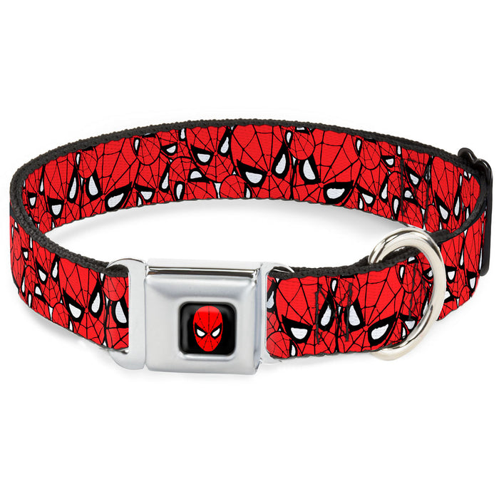 MARVEL UNIVERSE Spider-Man Full Color Seatbelt Buckle Collar - Spider-Man Stacked Seatbelt Buckle Collars Marvel Comics   