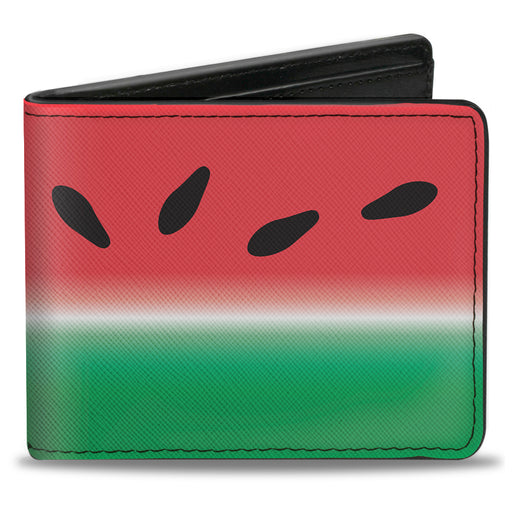 Bi-Fold Wallet - Watermelon Stripe Red Green Black Bi-Fold Wallets Buckle-Down   