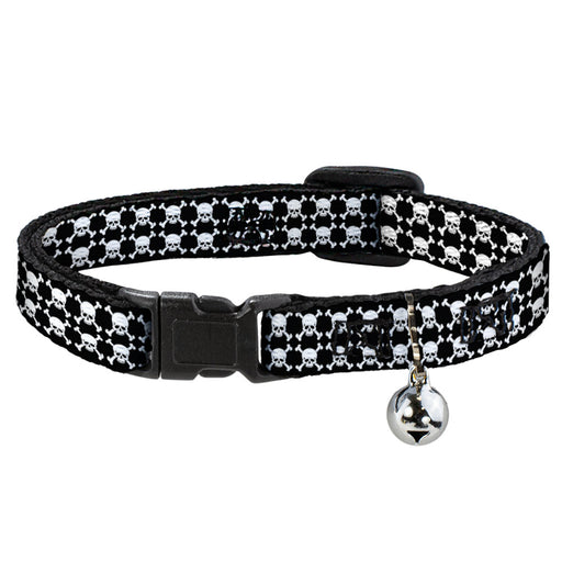 Cat Collar Breakaway - Top Skulls Black White Breakaway Cat Collars Buckle-Down   