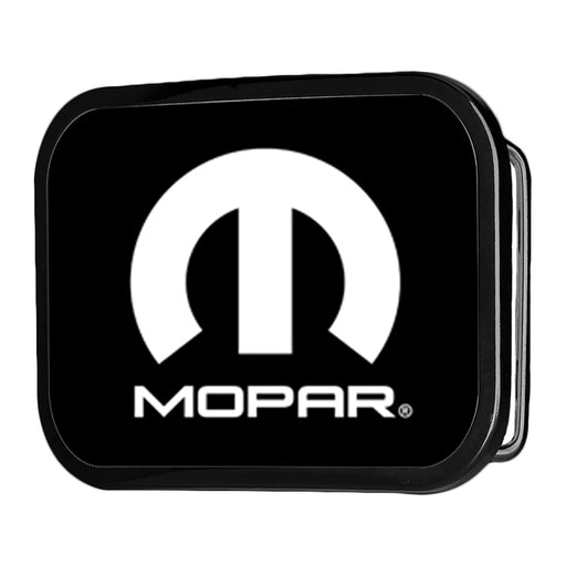 MOPAR Logo FCG Black White - Black Rock Star Buckle Belt Buckles Mopar   