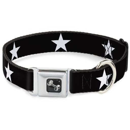 Dog Bone Seatbelt Buckle Collar - Star Black/White Seatbelt Buckle Collars Buckle-Down   