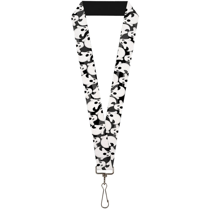 Lanyard - 1.0" - Ghosts Scattered Black White Lanyards Buckle-Down   