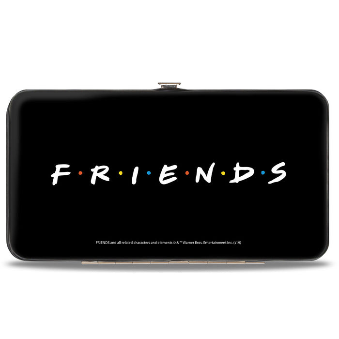 Hinged Wallet - FRIENDS 6-Character Lunch on a Skyscraper + Logo Vivid Grays Black White Multi Color Hinged Wallets Friends   