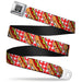 BD Wings Logo CLOSE-UP Full Color Black Silver Seatbelt Belt - Hot Dogs Buffalo Plaid White/Red Webbing Seatbelt Belts Buckle-Down   