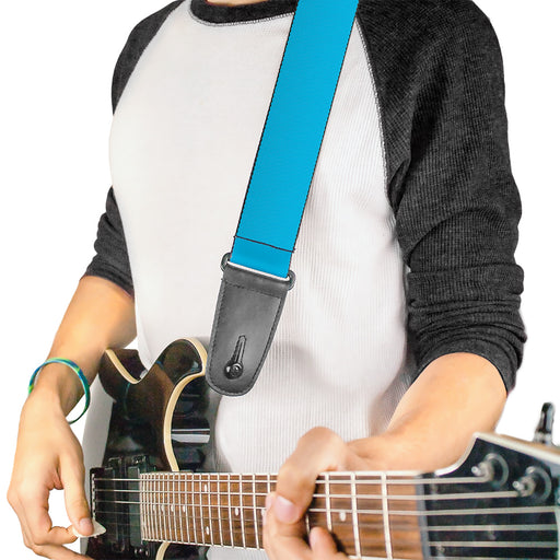 Guitar Strap - Solid Water Blue Guitar Straps Buckle-Down   