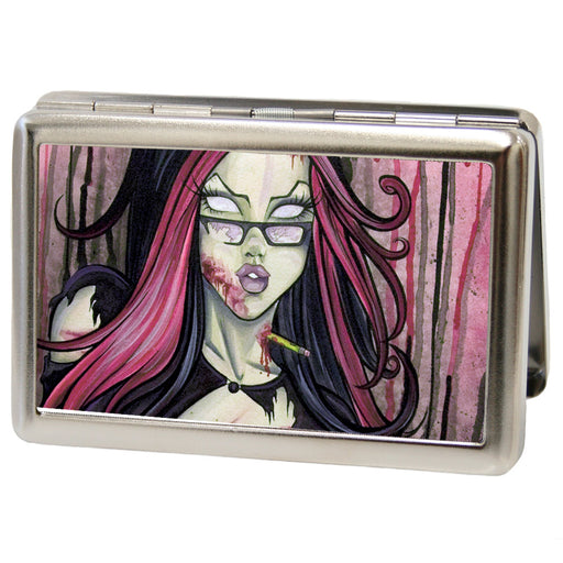 Business Card Holder - LARGE - Zombie FCG Metal ID Cases Sexy Ink Girls   