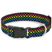 Plastic Clip Collar - Checker Black/Neon Rainbow Plastic Clip Collars Buckle-Down   