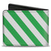Bi-Fold Wallet - Diagonal Stripes2 White Kelly Green Bi-Fold Wallets Buckle-Down   