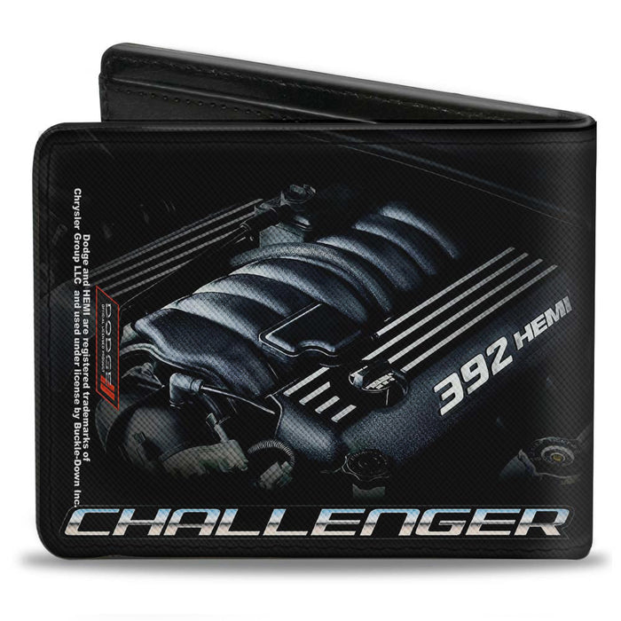 Bi-Fold Wallet - CHALLENGER Bold 392 HEMI Engine Bi-Fold Wallets Dodge   