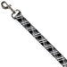 Dog Leash - Plaid X2 Black/Grays/White Dog Leashes Buckle-Down   