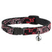 Cat Collar Breakaway - Grunge Checker Flag Red Breakaway Cat Collars Buckle-Down   