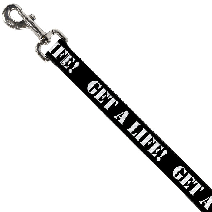 Dog Leash - GET A LIFE! Black/White Dog Leashes Buckle-Down   