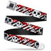 BD Wings Logo CLOSE-UP Full Color Black Silver Seatbelt Belt - Girlie Skull Black/White w/Red Paint Drips Webbing Seatbelt Belts Buckle-Down   