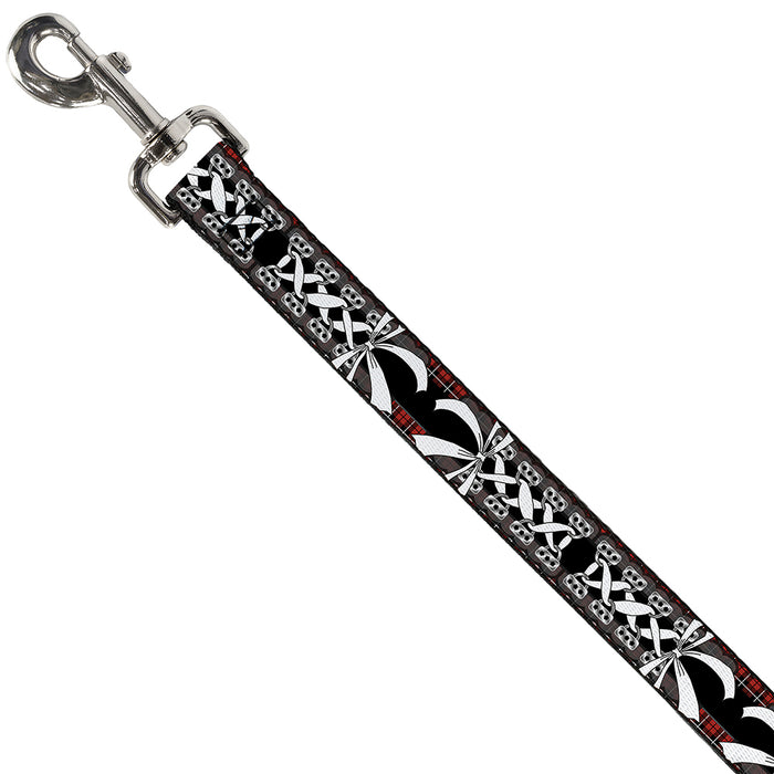 Dog Leash - Corset Lace Up w/Bow Red Plaid/Black Dog Leashes Buckle-Down   