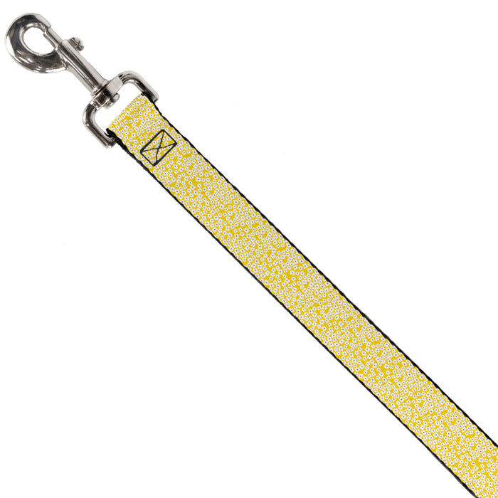 Dog Leash - Ditsy Floral Yellow/White/Brown Dog Leashes Buckle-Down   