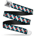 BD Wings Logo CLOSE-UP Full Color Black Silver Seatbelt Belt - Diamond Plaid Blues/Khaki/Red Webbing Seatbelt Belts Buckle-Down   