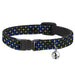 Cat Collar Breakaway - Mini Polka Dots Black Blue Gray Breakaway Cat Collars Buckle-Down   