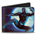 MARVEL AVENGERS Bi-Fold Wallet - Black Panther Action Pose Moon Blues Bi-Fold Wallets Marvel Comics   