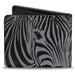 Bi-Fold Wallet - Zebra Head Black Gray Bi-Fold Wallets Buckle-Down   