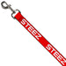 Dog Leash - STEEZ Flat Red/White Dog Leashes Buckle-Down   