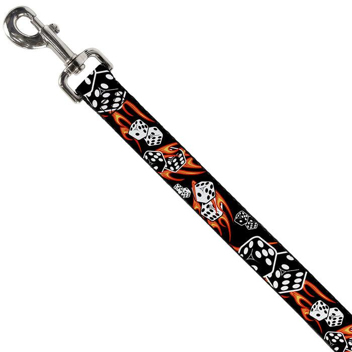 Dog Leash - Flaming Dice Dog Leashes Buckle-Down   